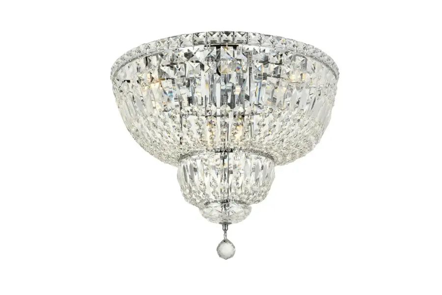 Tranquil 10-Light Flush Mount in Chrome
