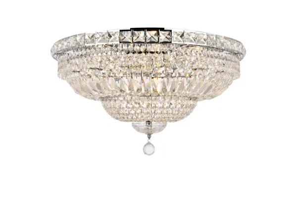 Tranquil 12-Light Flush Mount in Chrome