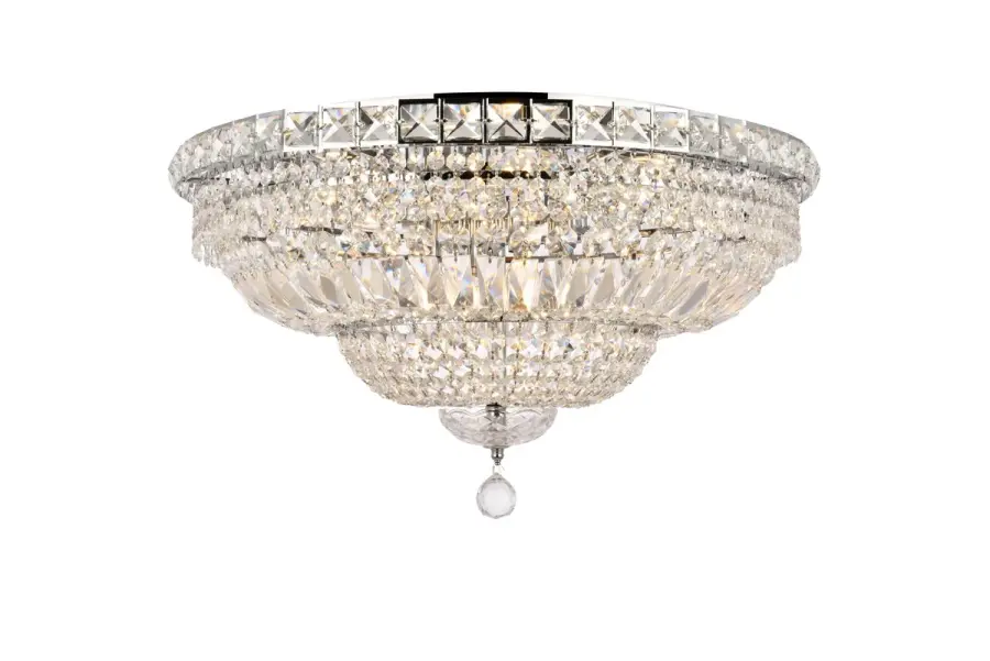 Tranquil 12-Light Flush Mount in Chrome