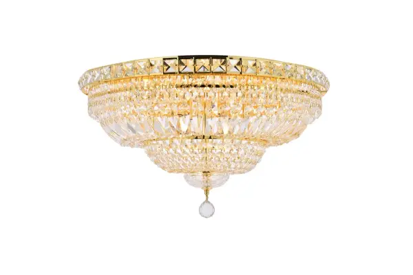Tranquil 12-Light Flush Mount in Gold