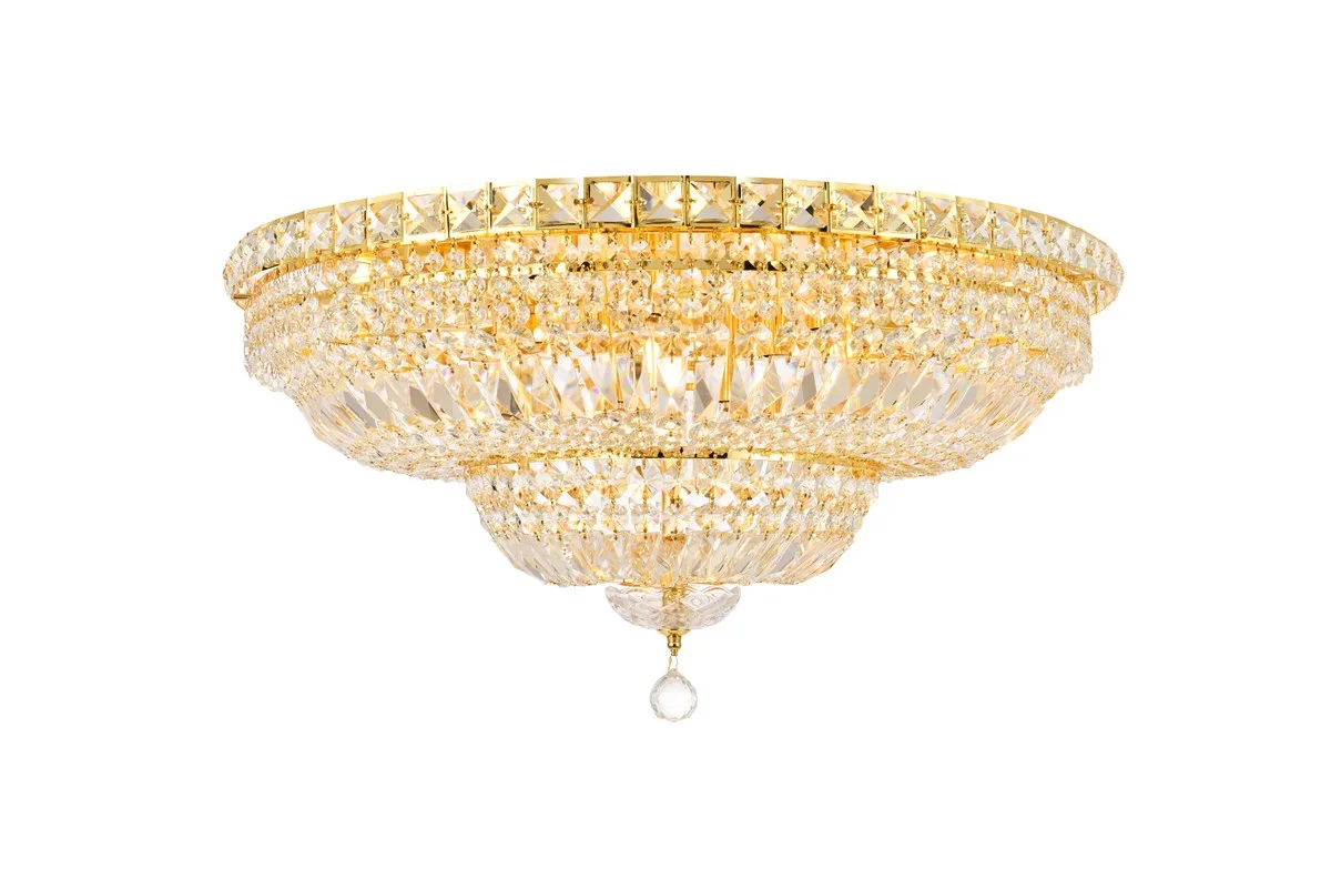 Tranquil 18 Light Flush Mount in Gold