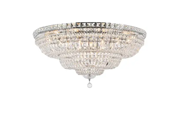Tranquil 21-Light Flush Mount in Chrome