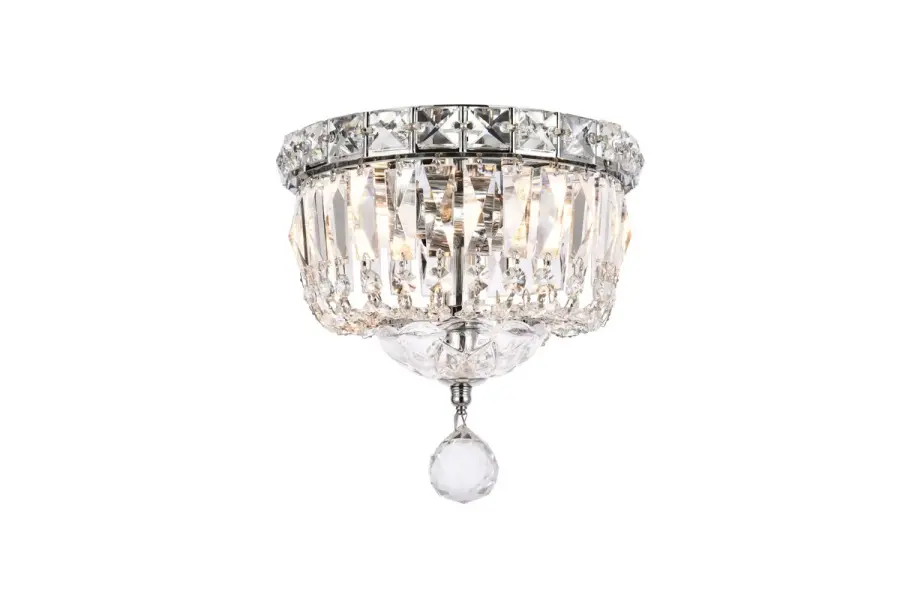 Tranquil Two Light Flush Mount in Chrome