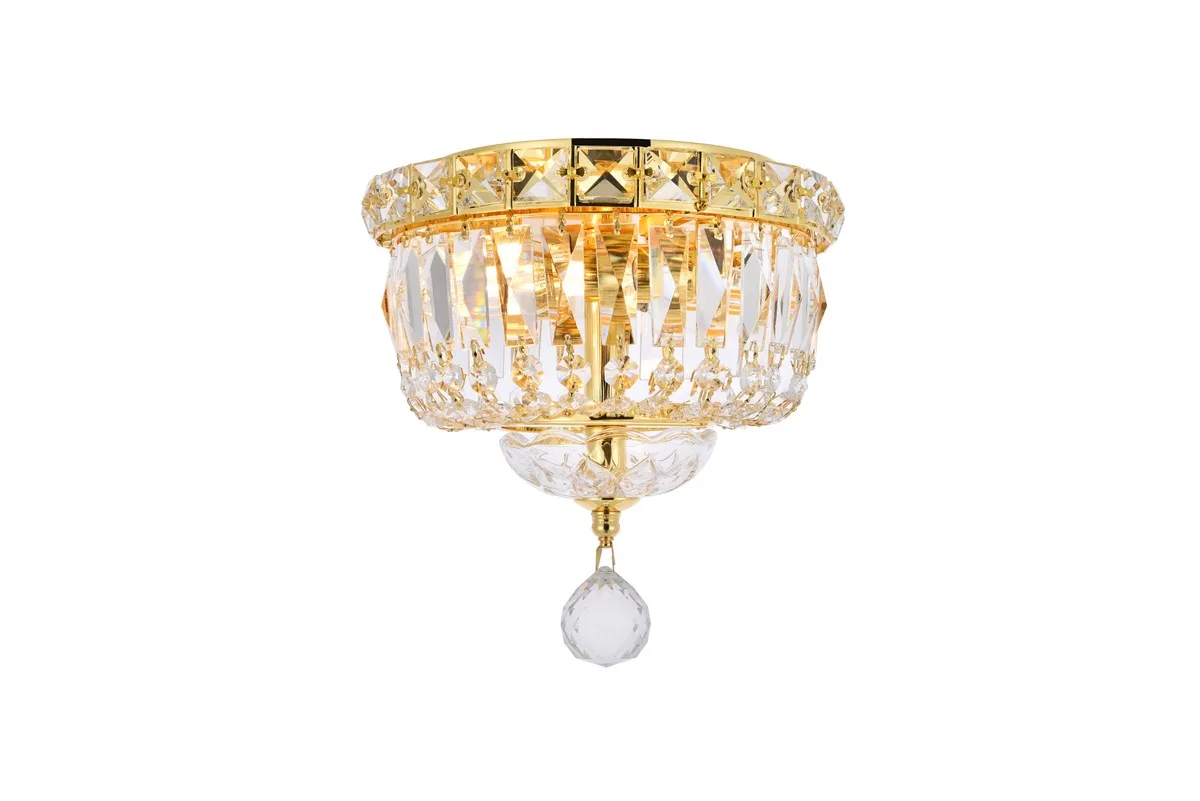 Tranquil Two light Flush Mount in Gold