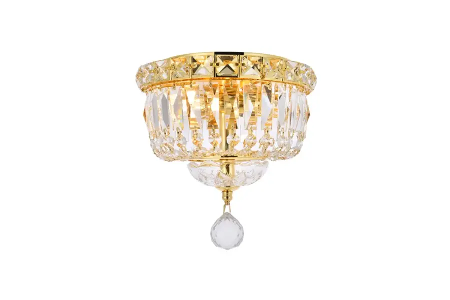 Tranquil Two-Light Flush Mount in Gold