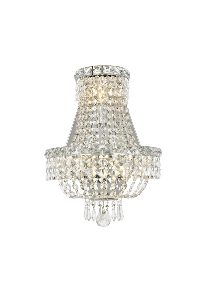 Tranquil Three Light Wall Sconce in Chrome