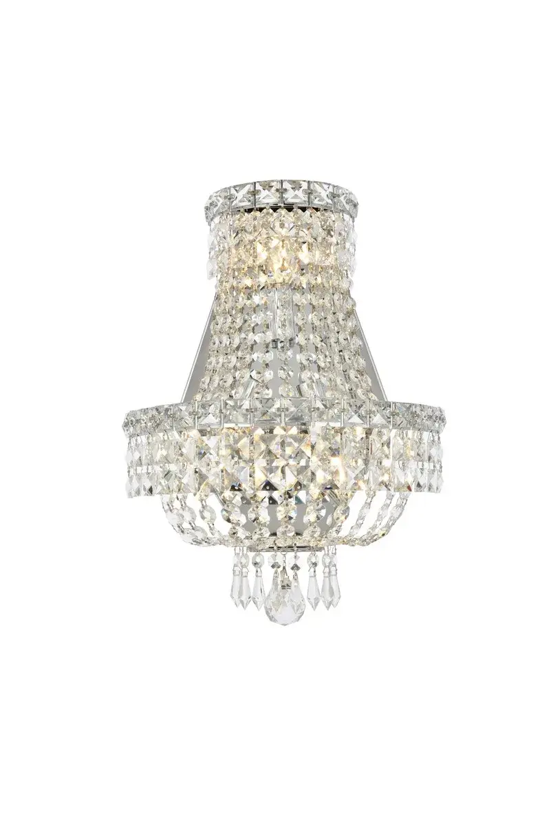 Tranquil Three Light Wall Sconce in Chrome