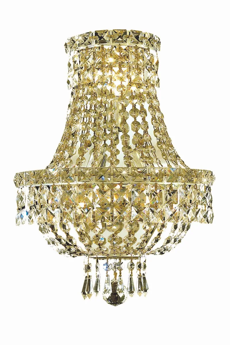 Tranquil Three Light Wall Sconce in Gold