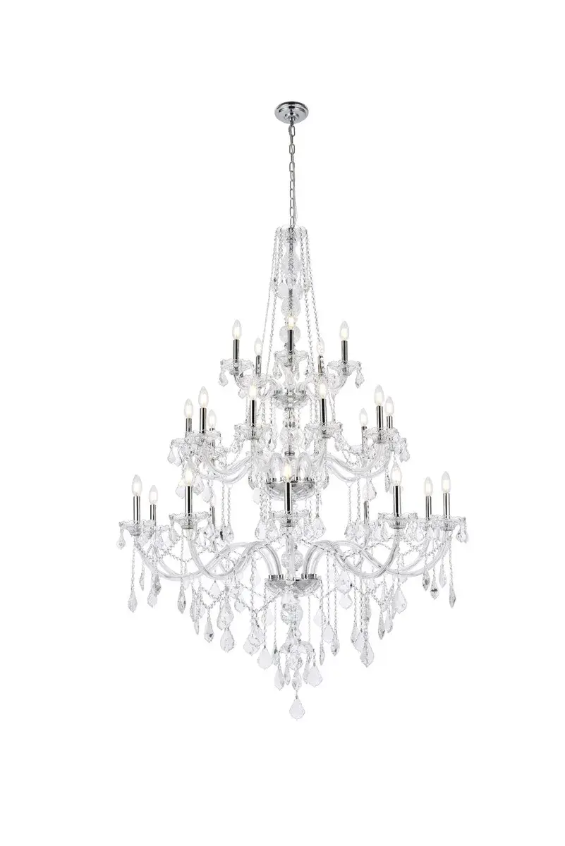 Verona 25-Light Crystal Chandelier in Chrome
