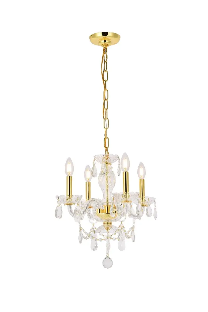 Princeton Four Light Pendant in Gold