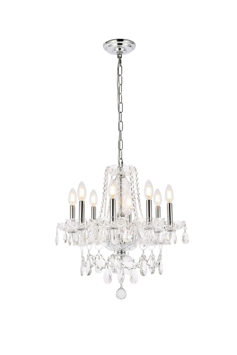 Princeton Eight Light Chandelier in Chrome