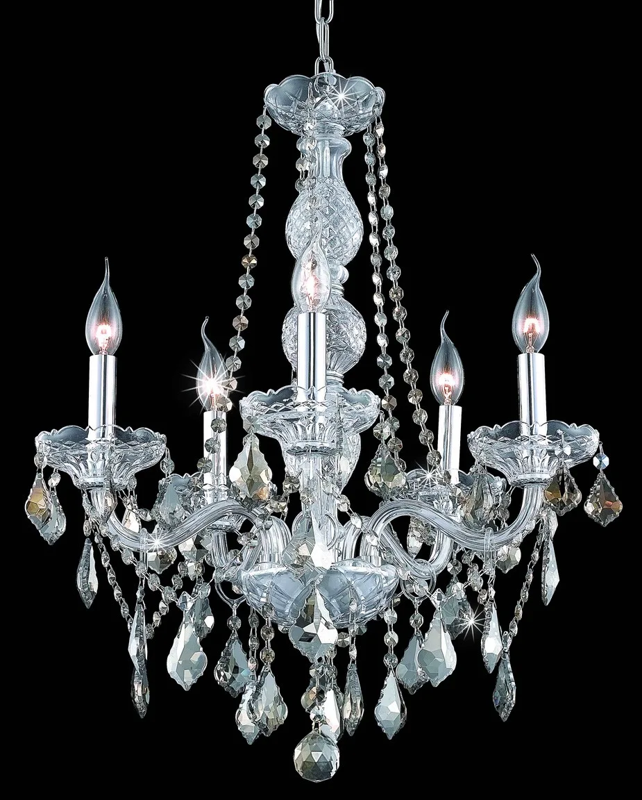 Verona Five Light Chandelier in Chrome