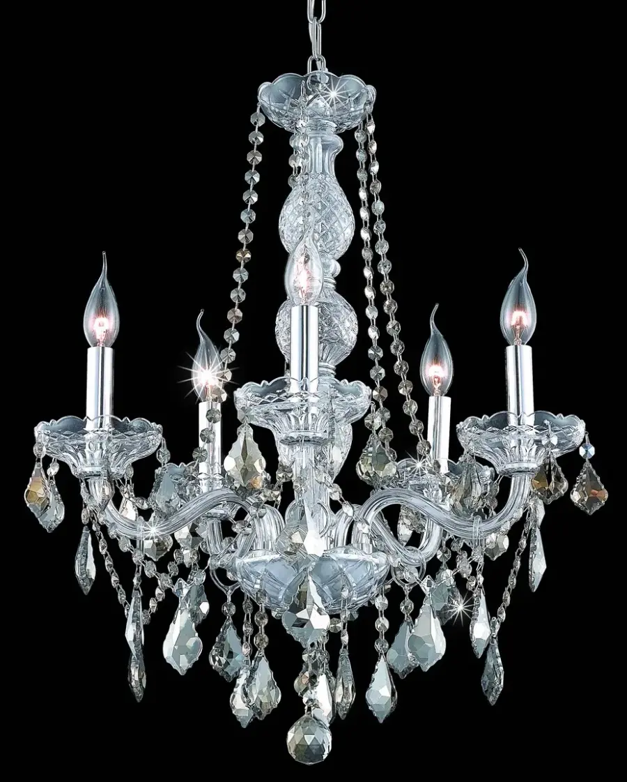 Verona 5-Light Crystal Chandelier in Chrome