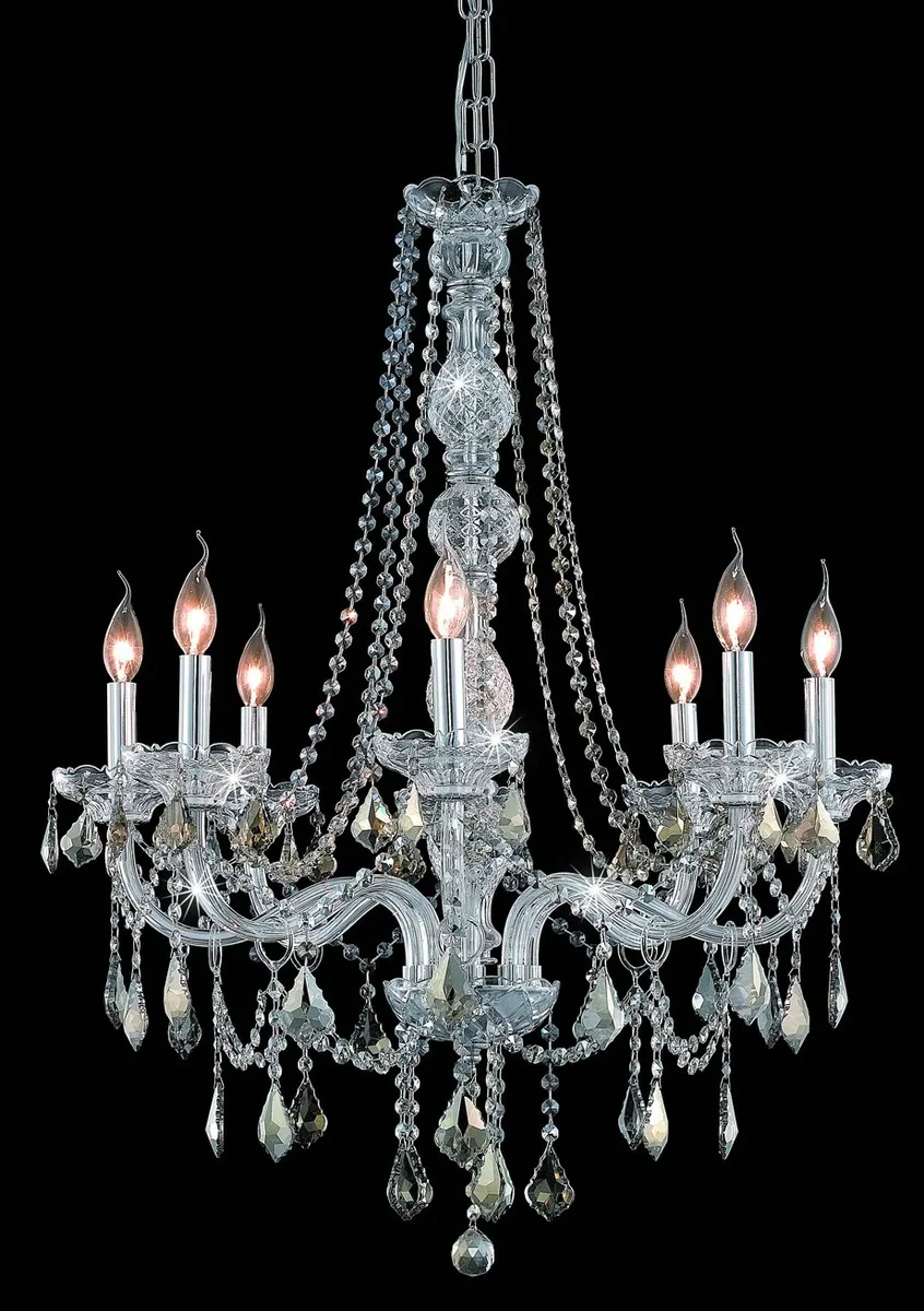 Verona Eight Light Chandelier in Chrome