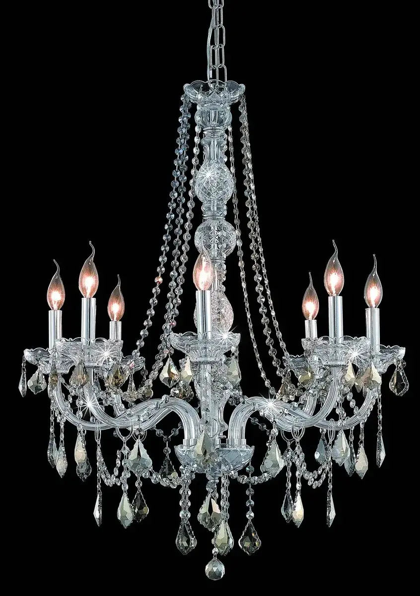 Verona 8-Light Crystal Chandelier in Chrome