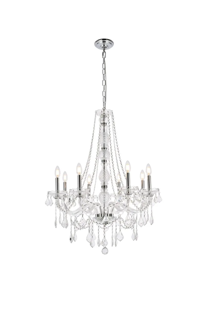 Verona Eight Light Chandelier in Chrome