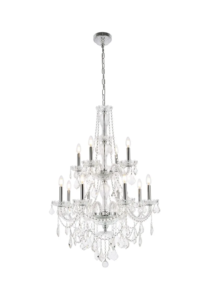 Giselle 12 Light Chandelier in Chrome