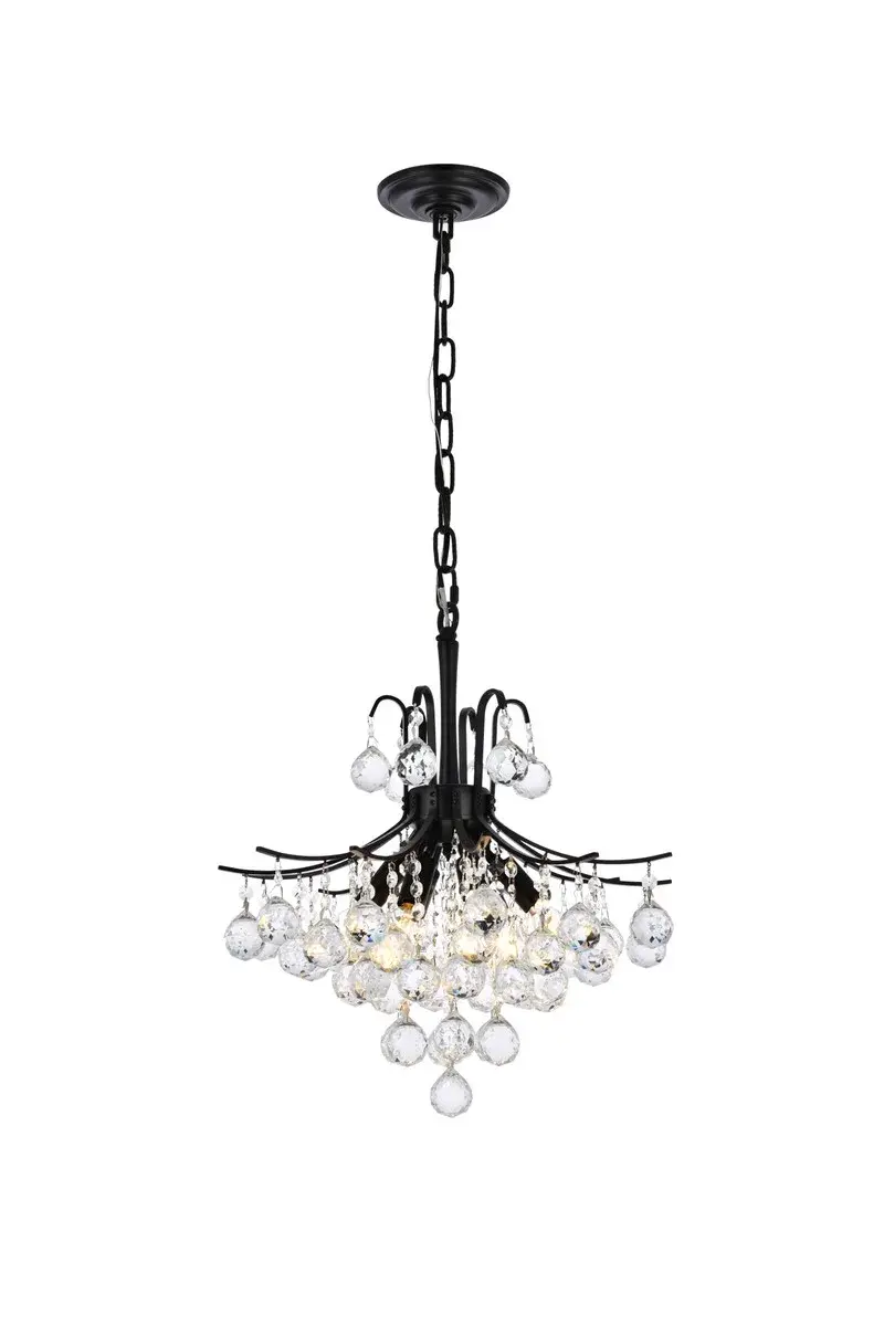 Toureg 6-Light Crystal Pendant in Black