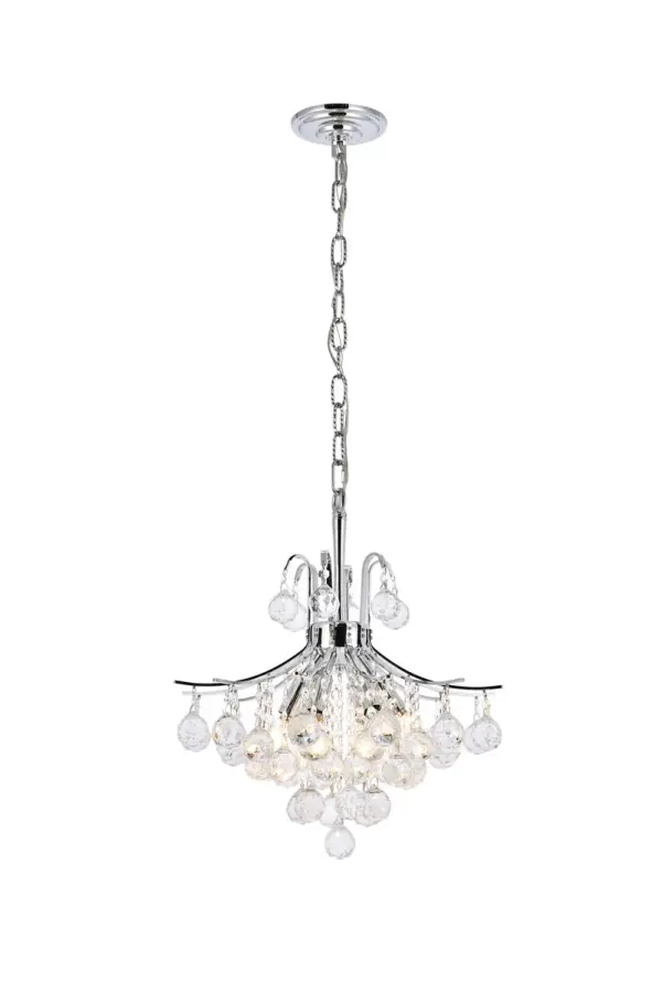 A treasure trove of glittering crystals, Toureg collection pendant lamps are generous with their sparkle. Stately curved steel arms and frame form an opulent flared shape available in chrome or gold finishes. Faceted clear crystal balls and crystal octagons offer a variety of options to choose from. Certain to be the center of attention in the dining room, living room, bedroom, or stairwell. Collection: Toureg Rooms: Dining room, Living room, Bedroom, Bathroom, Entry Way, Finish: Chrome Crystal: clear Notes: Royal Cut Crystal (Clear) Width: 16.00" Height: 15.00" Length: 16.00" Weight: 21.00 lb Chain: 60"Chrome Wire: 141.73" Clear Canopy: 5.3"x1" Number of Bulbs: 6 Maximum Wattage: 40.00 W Bulb Type: B10 Bulb Base: E12 Dimmable Voltage: 110.00 V Material: Steel Country of Origin: China Safety Listing: ETL Safety Rating: UL,ULC Title 20 Title 24 Manufacturer Warranty: 1 year limited
