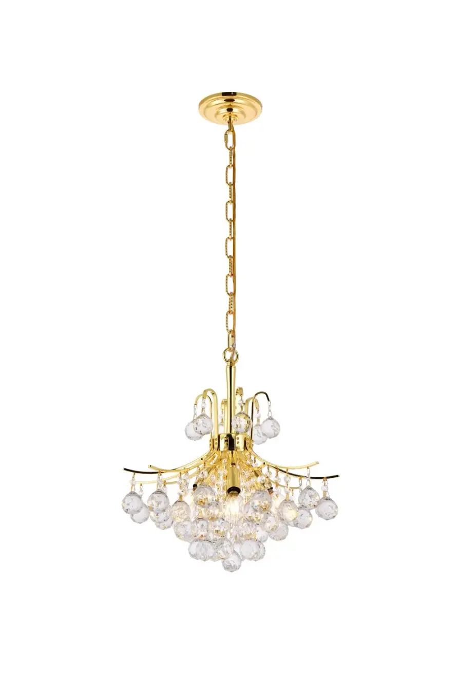 Toureg Six Light Crystal Pendant in Gold