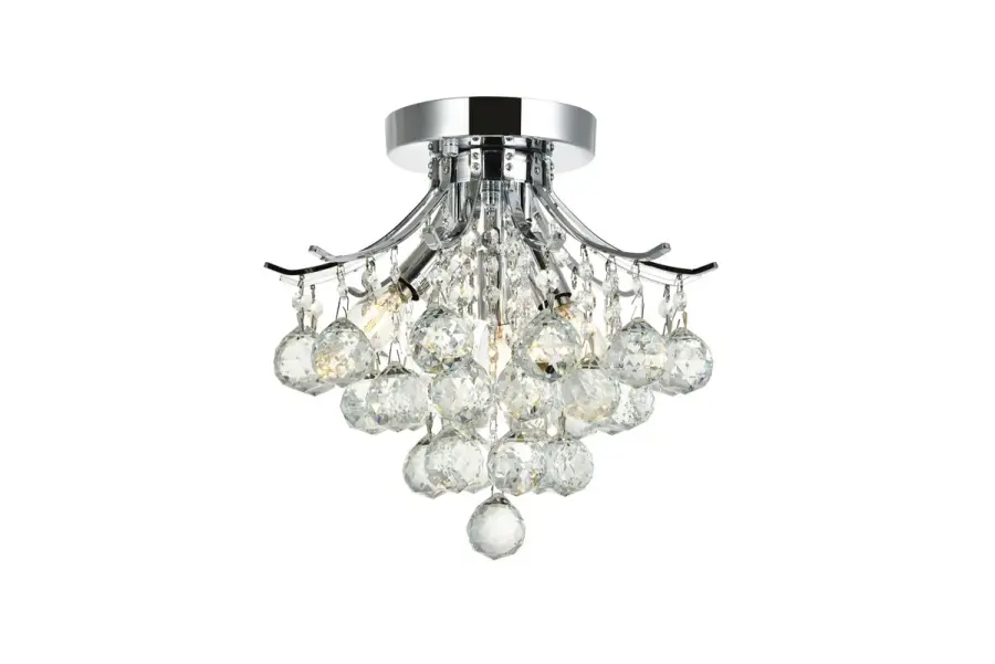 Toureg Three Light Flush Mount in Chrome