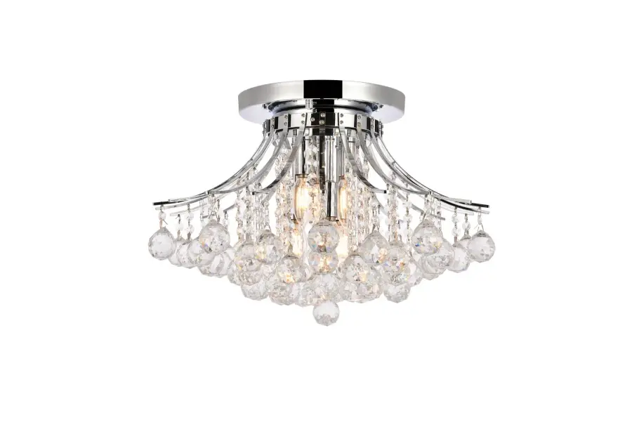 Toureg 6-Light Crystal Flush Mount in Chrome