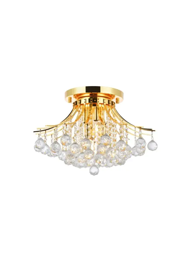 A blaze of radiance, Toureg collection flush mounts gleam with a shower of brilliant crystals. Elegant curved arms radiate from a steel frame available in chrome or gold finishes. A choice of clear crystal octagons and faceted crystal balls make it a dazzling choice for a kitchen, dining room, or bedroom. Collection: Toureg Rooms: Dining room, Living room, Bedroom, Bathroom, Entry Way, Closet Finish: Gold Crystal: clear Notes: Royal Cut Crystal (Clear) Width: 19.00" Height: 14.00" Length: 19.00" Weight: 22.00 lb Wire: 11.81" Canopy: 9.84"x0.98" Number of Bulbs: 6 Maximum Wattage: 40.00 W Bulb Type: B10 Bulb Base: E12 Dimmable Voltage: 110.00 V Material: Steel Country of Origin: China Safety Listing: ETL Safety Rating: UL,ULC Manufacturer Warranty: 1 year limited