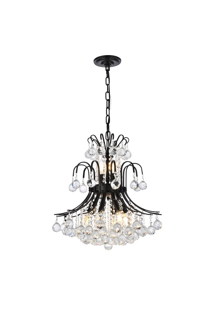 Toureg 10-Light Crystal Pendant in Black