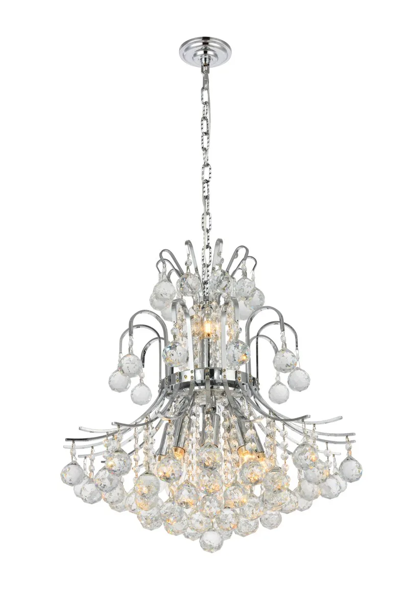 Toureg 10-Light Crystal Pendant in Chrome