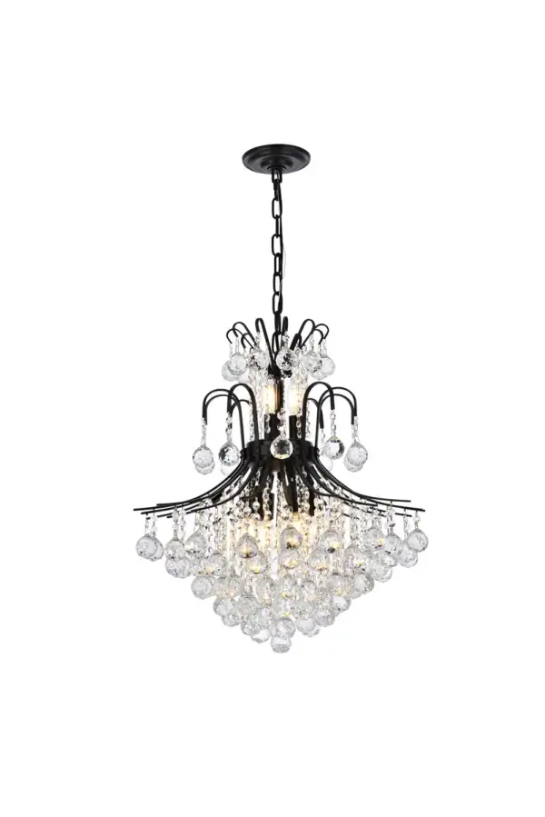 Toureg 11-Light Crystal Chandelier in Black
