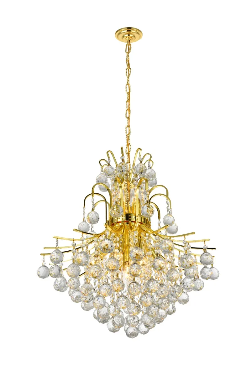 Toureg 11 Light Chandelier in Gold