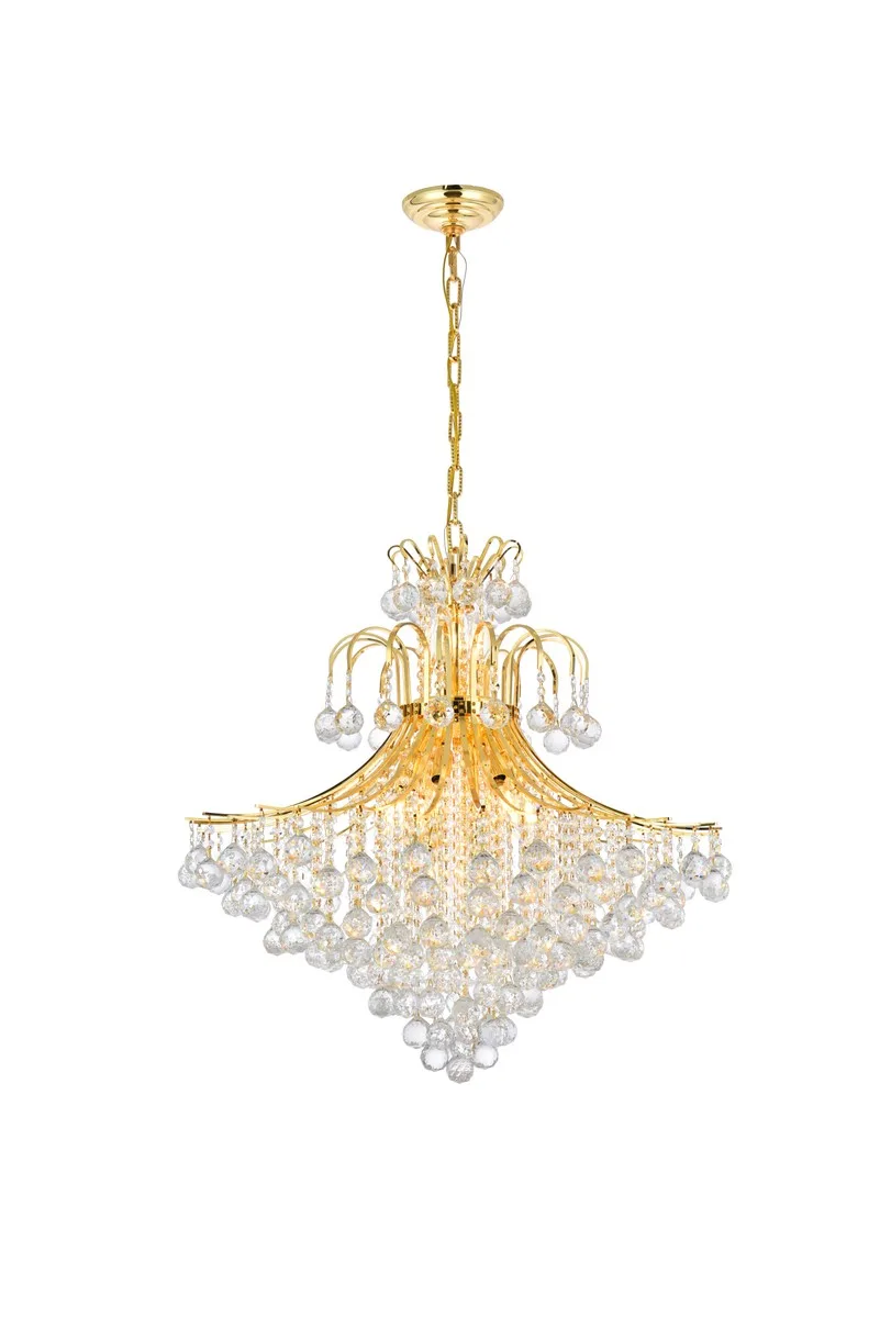 Toureg 15 Light Chandelier in Gold