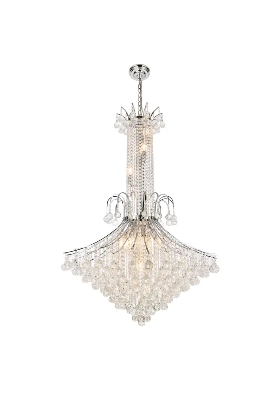 Toureg 16-Light Crystal Chandelier in Chrome