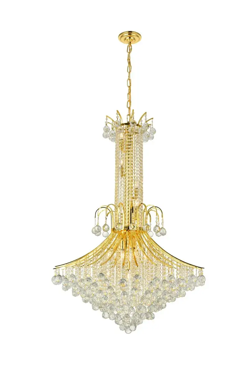 Toureg 16-Light Crystal Chandelier in Gold
