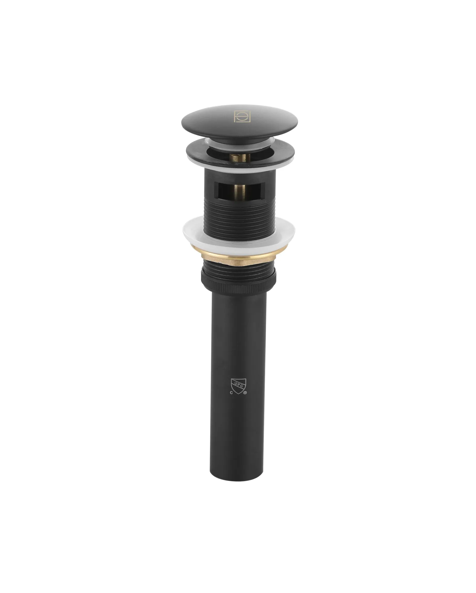 Irving Pop-Up Bathroom Sink Drain with Overflow in Matte Black
