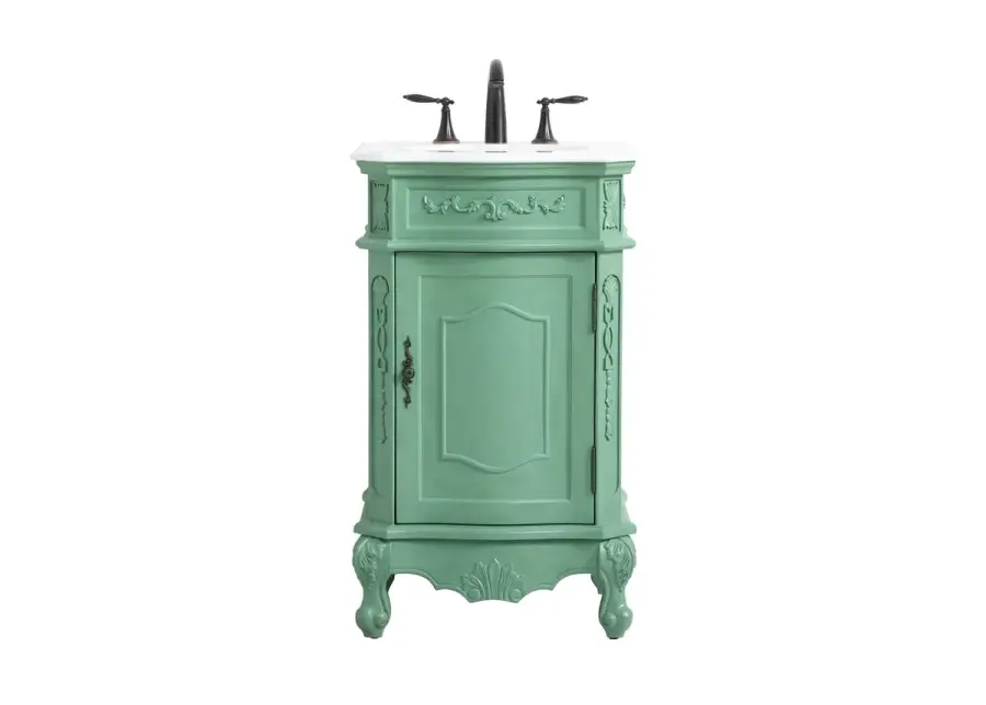 Danville Single Bathroom Vanity in Vintage Mint - Image 1
