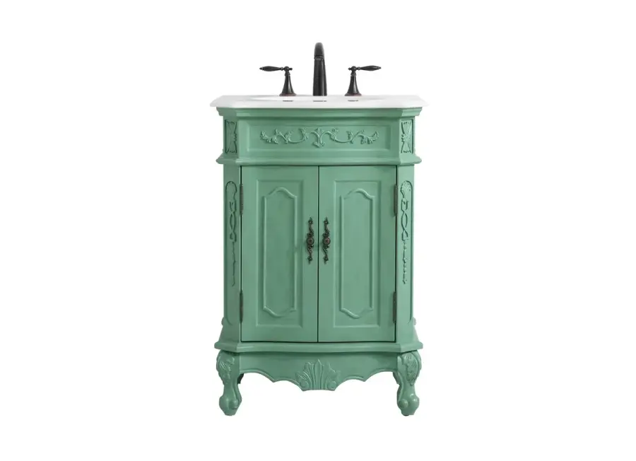 Danville Single Bathroom Vanity in Vintage Mint - Image 1