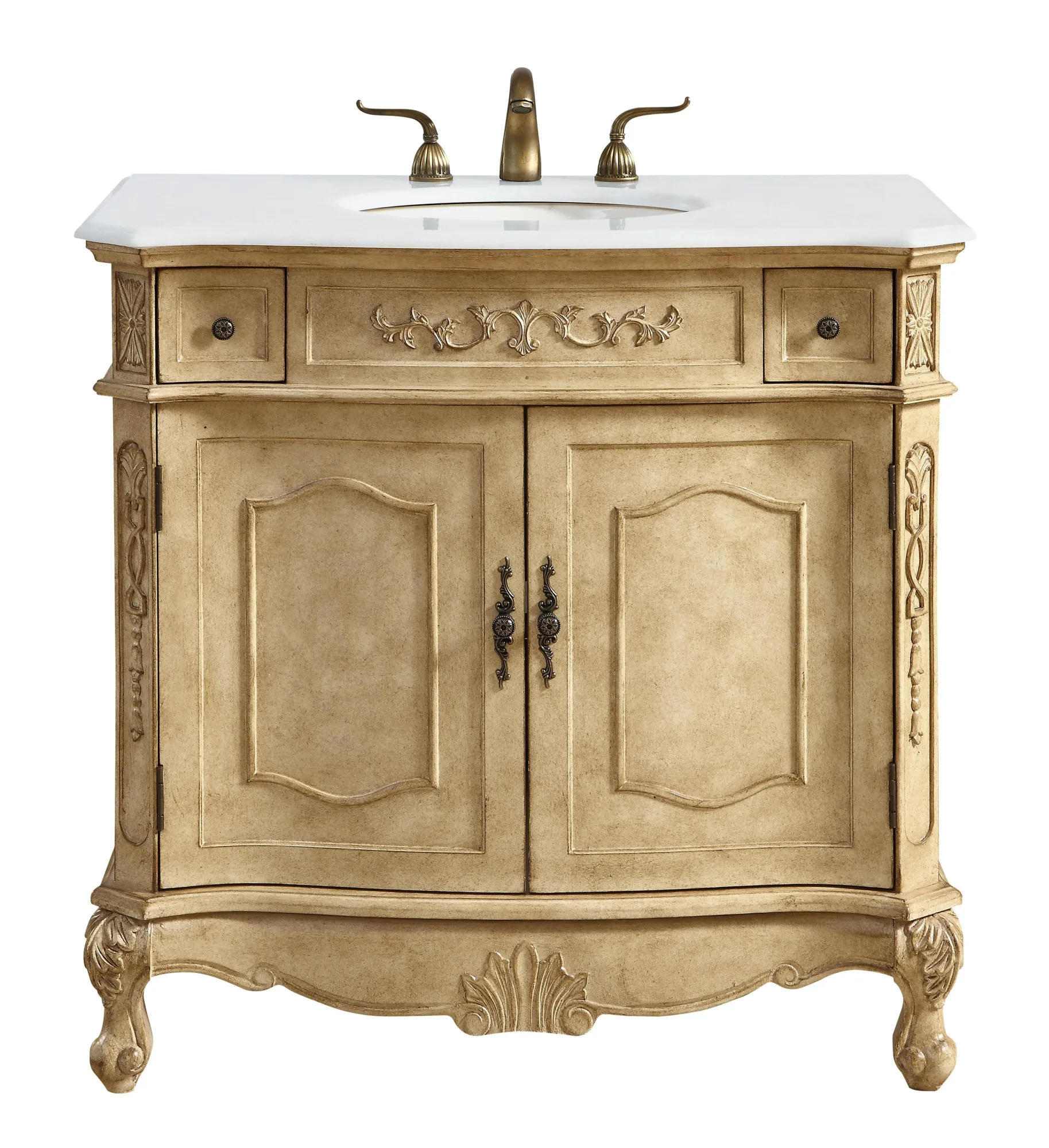 Danville 36" Single Bathroom Vanity in Antique Beige