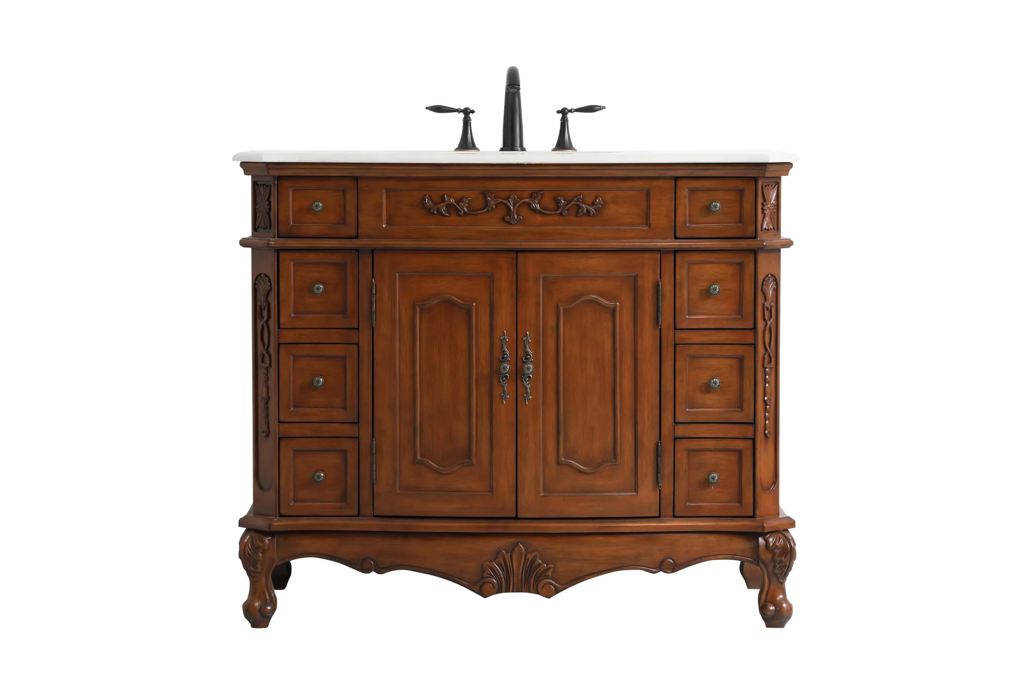 Danville 42" Single Bathroom Vanity in Teak