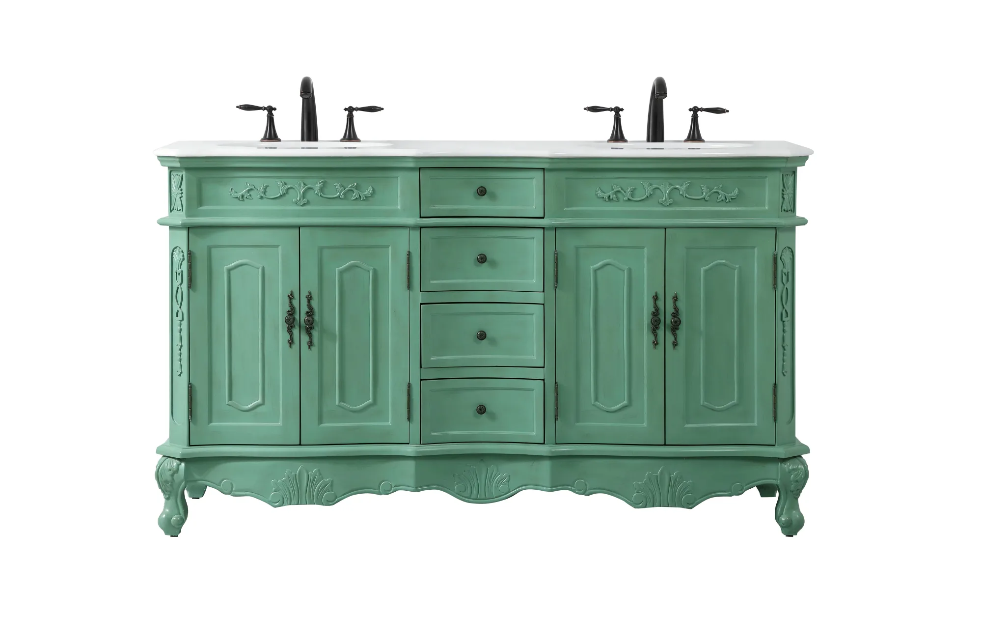 Danville Double Bathroom Vanity in Vintage mint