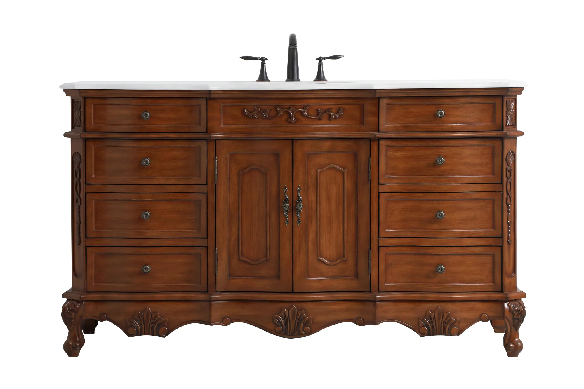 Danville Single Bathroom Vanity in Teak