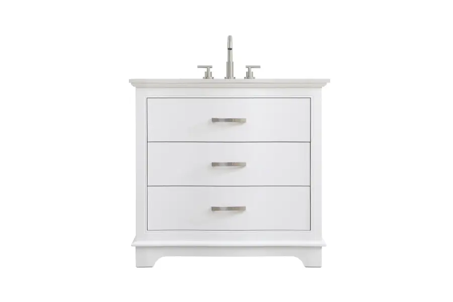 KNOX 36" Bathroom Vanity in White - Image 1