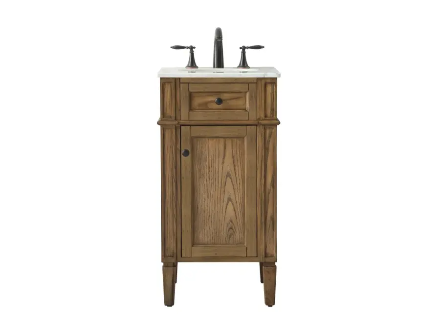 Park Avenue 18" Single Bathroom Vanity in Driftwood