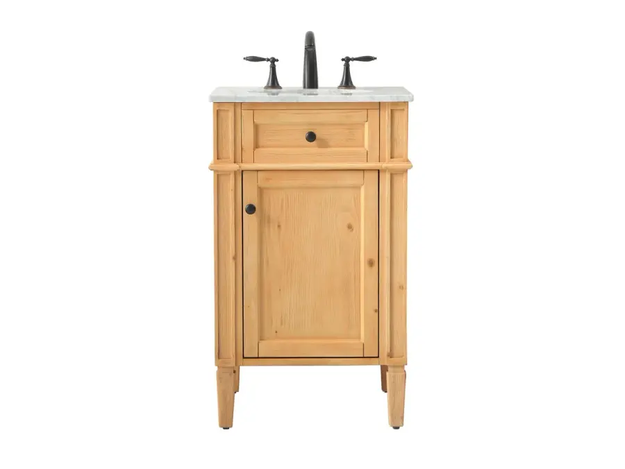 Park Avenue 21" Single Bathroom Vanity in Natural Wood