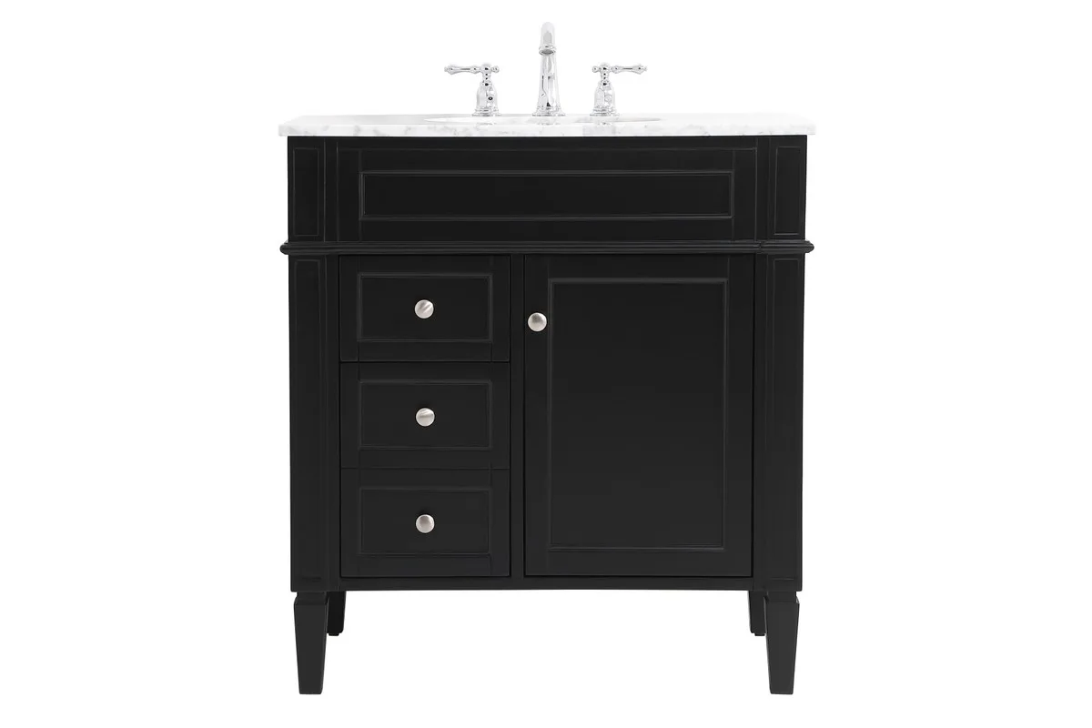 Park Avenue 32" Bathroom Vanity in Black