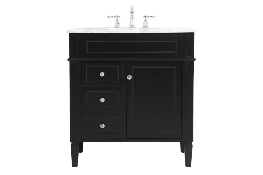 Park Avenue 32" Bathroom Vanity in Black