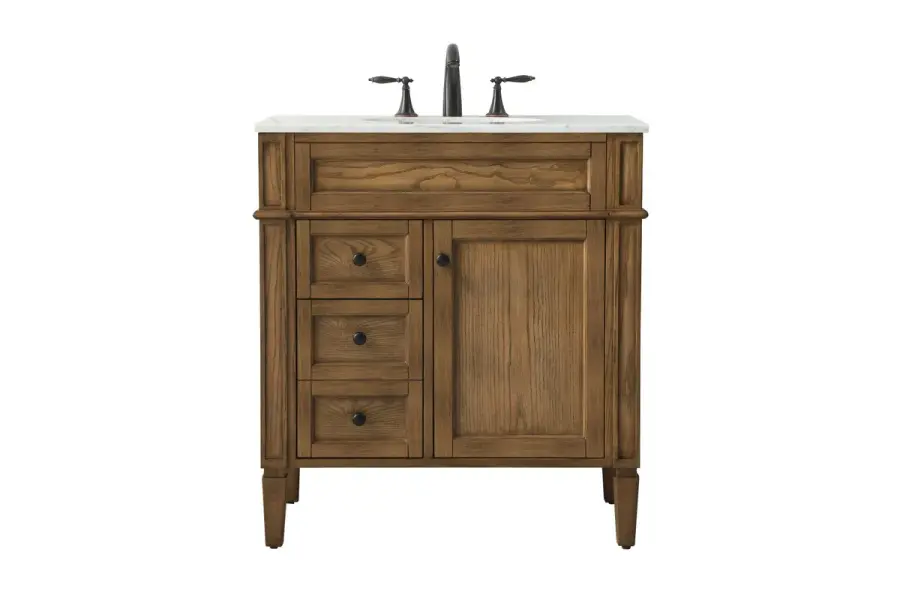 Park Avenue 32" Single Bathroom Vanity in Driftwood