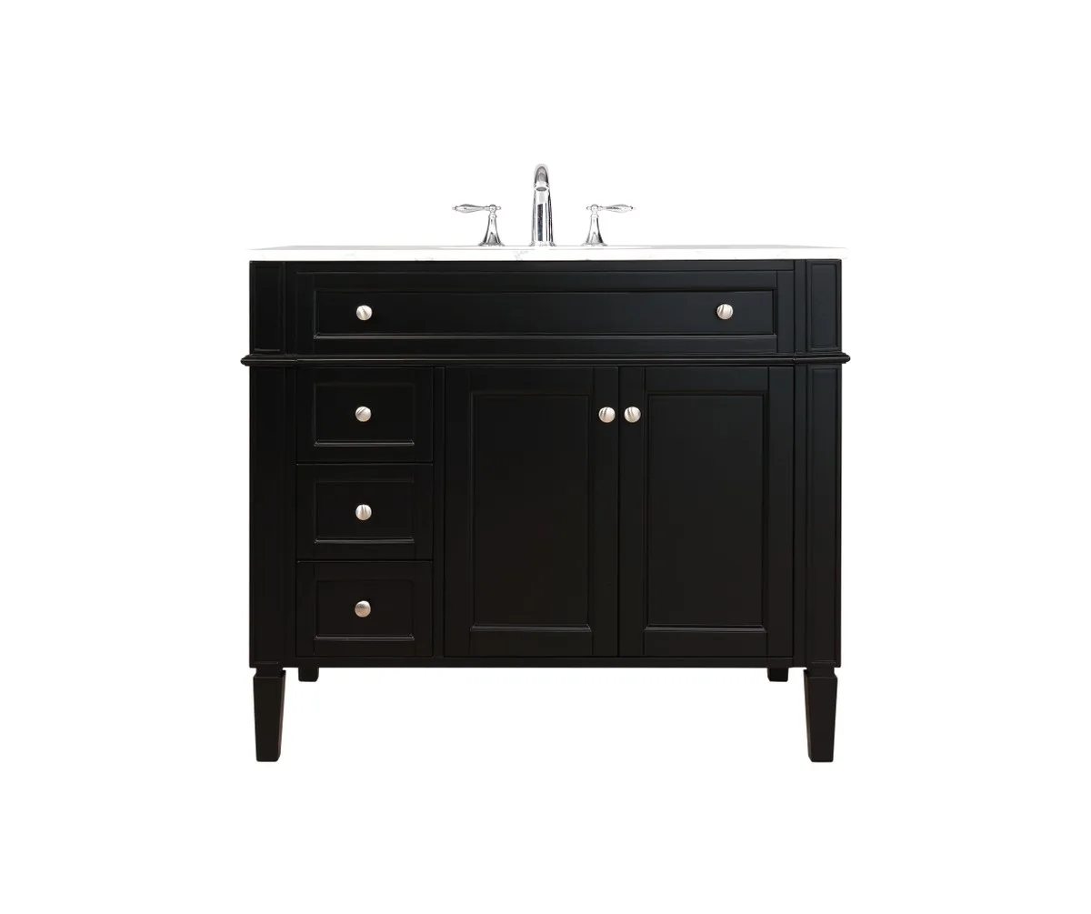 Park Avenue 40" Bathroom Vanity Set in Black