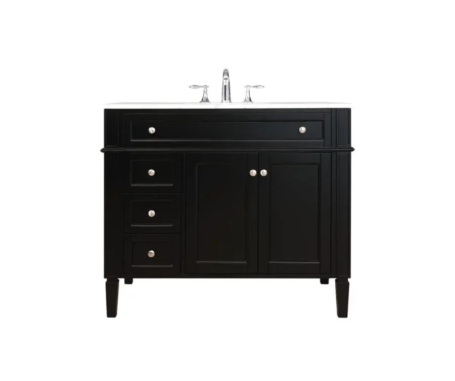 Park Avenue 40" Bathroom Vanity Set in Black