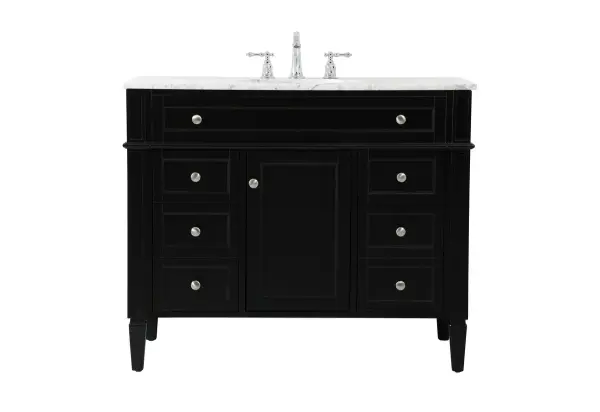 Park Avenue 42" Single Bathroom Vanity in Black